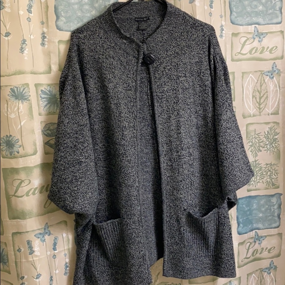 Gray cover up sweater